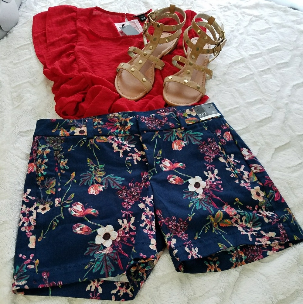 Floral twill short